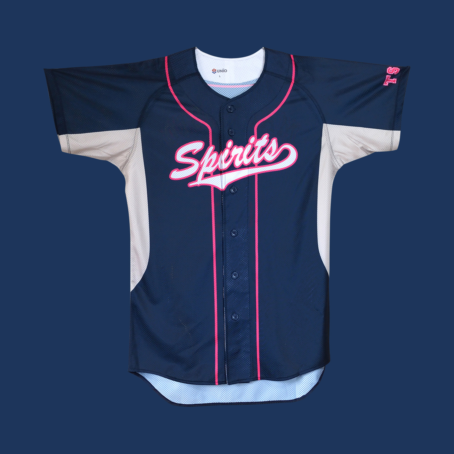 アクセントカラーのピンクがかわいいユニフォーム Color Palette 野球ユニフォーム Unio