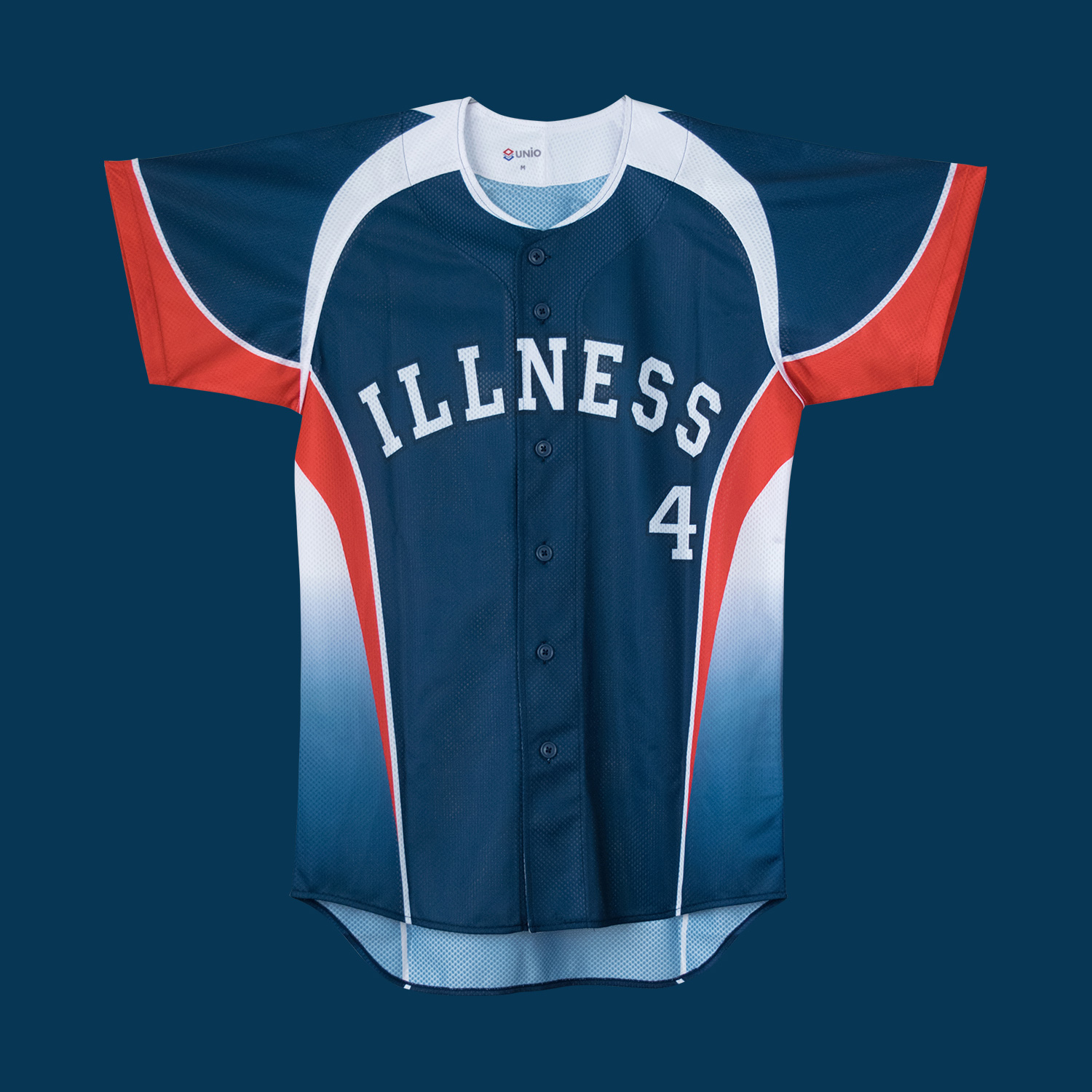 トリコロールが絶妙におしゃれなシンプルユニフォーム | 作成事例