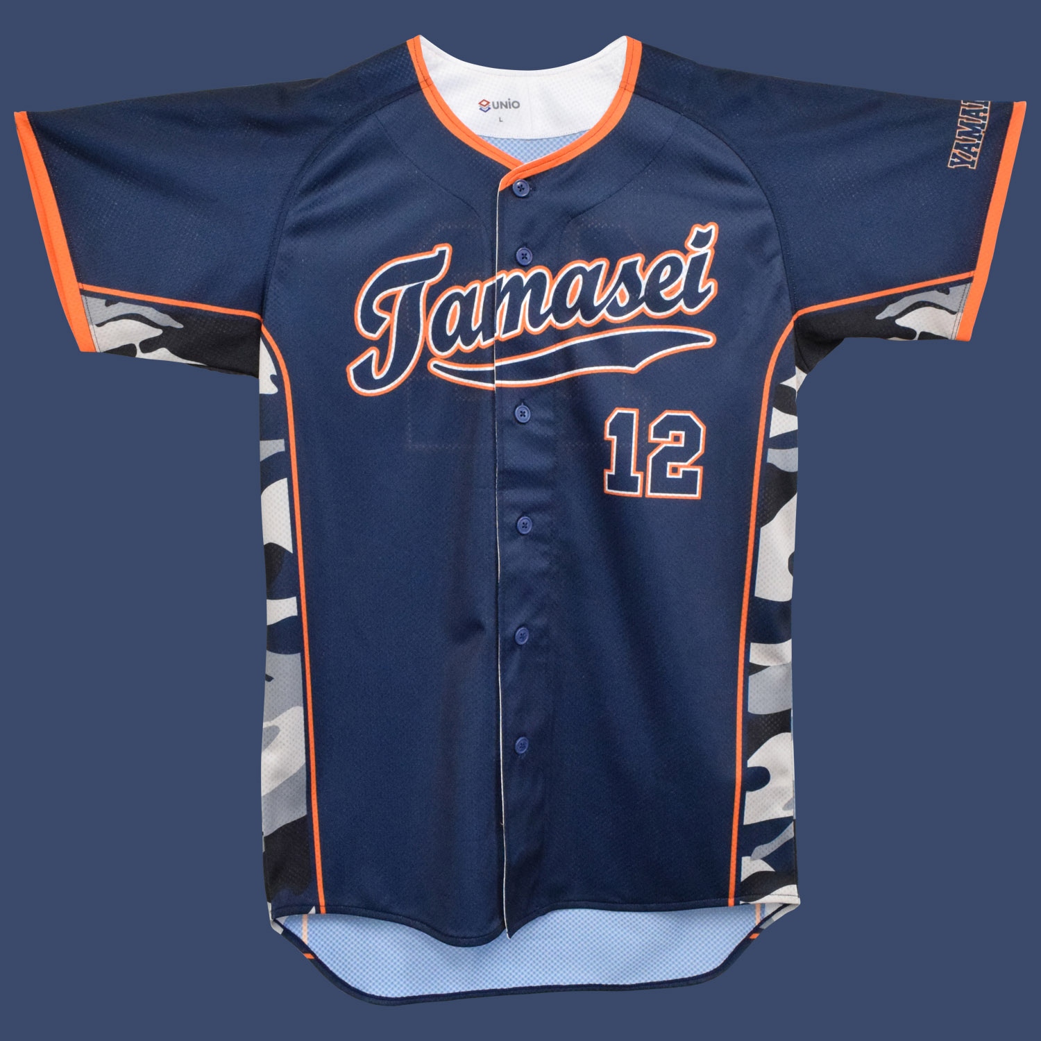 オレンジがアクセントの野球ユニフォーム | 作成事例 フォトギャラリー