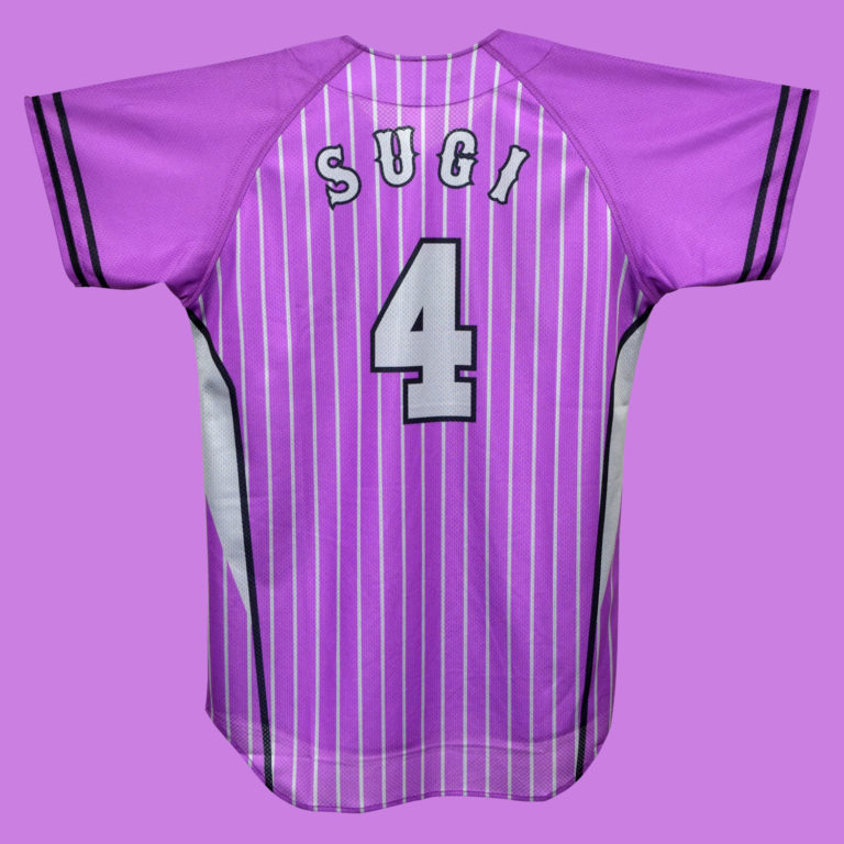 バイオレットの縦縞ユニフォーム | 作成事例 フォトギャラリー